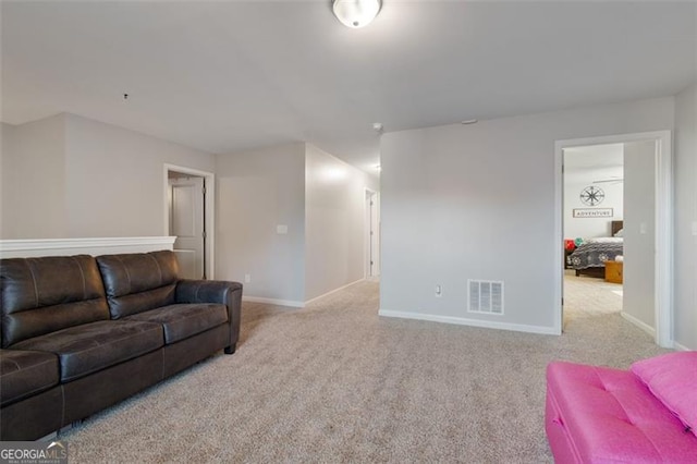 view of carpeted living room