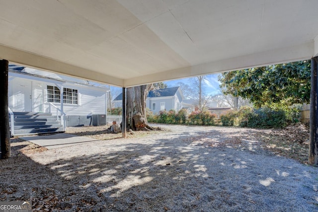 view of patio with central AC unit