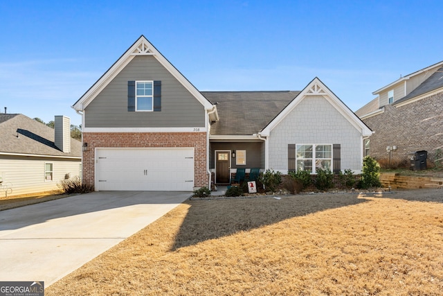 view of front of house featuring a garage