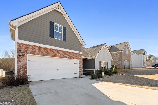 front of property featuring a garage