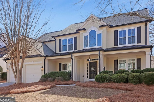 view of front of home featuring a garage