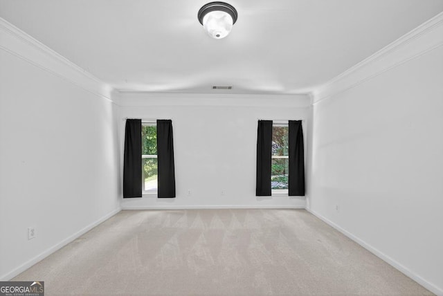 4225 Dunham Park, Flowery Branch, GA 30542 - unfurnished room with crown molding, carpet flooring, and plenty of natural light