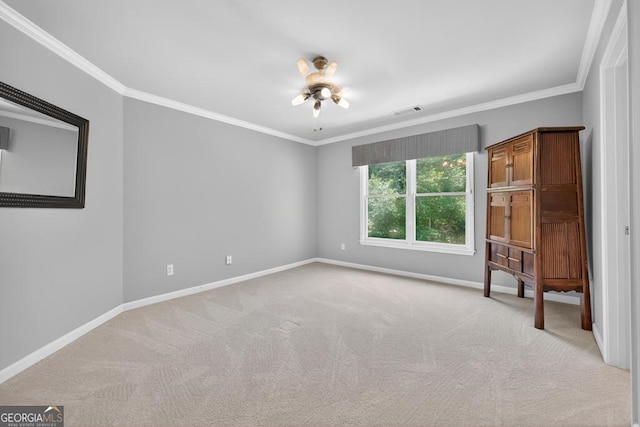 4225 Dunham Park, Flowery Branch, GA 30542 - spare room with carpet and ornamental molding