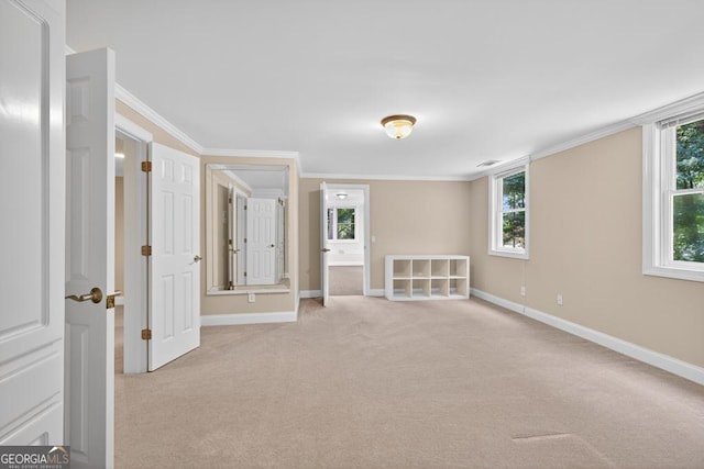 4225 Dunham Park, Flowery Branch, GA 30542 - empty room featuring light colored carpet and ornamental molding