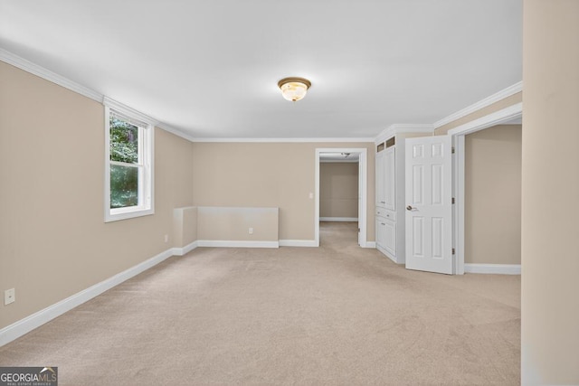 4225 Dunham Park, Flowery Branch, GA 30542 - unfurnished room with light colored carpet and crown molding