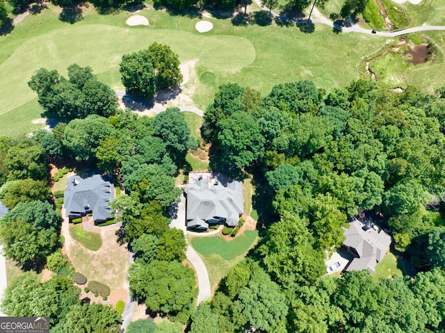 4225 Dunham Park, Flowery Branch, GA 30542 - aerial view of property's location featuring a golf course