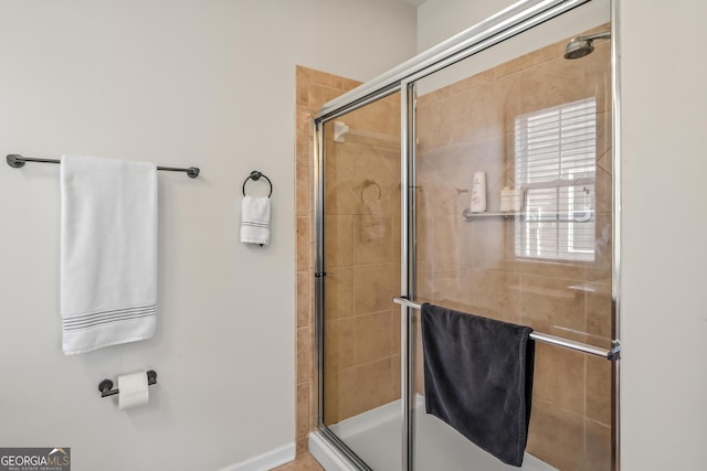 bathroom with walk in shower