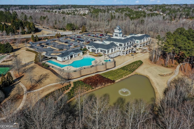 birds eye view of property