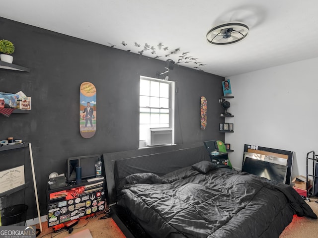 view of carpeted bedroom