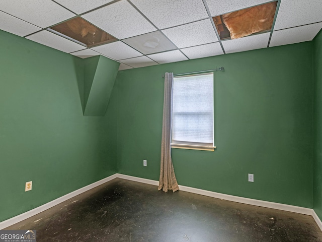 bonus room with concrete flooring