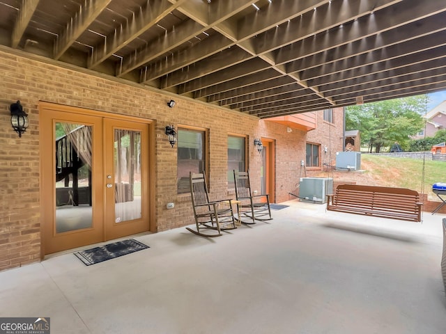 view of patio / terrace featuring central air condition unit