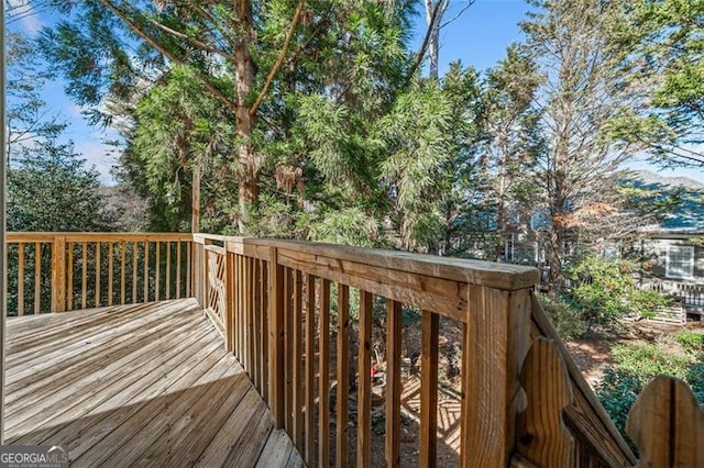 view of wooden deck