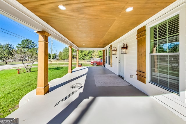 view of patio / terrace featuring a porch