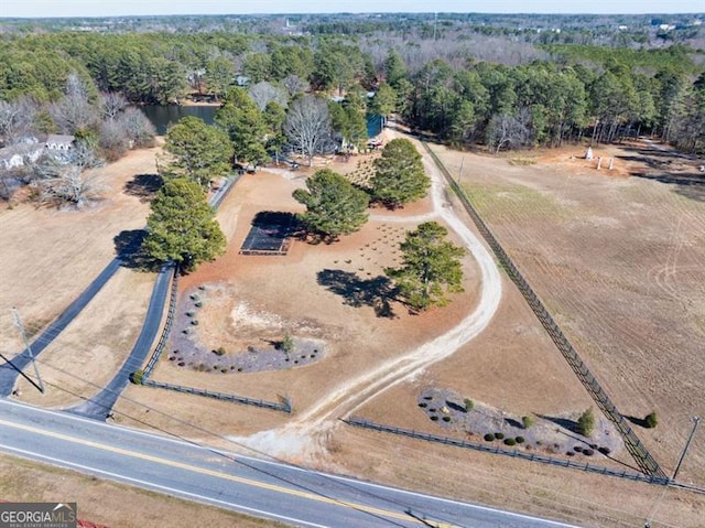 bird's eye view featuring a rural view