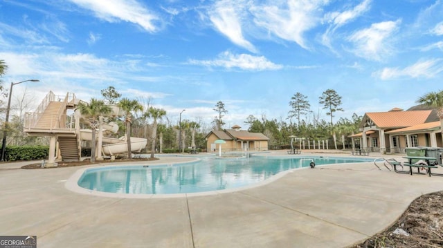 view of pool with a patio area