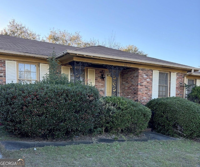 view of single story home