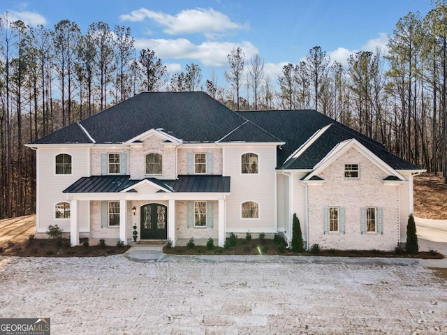 view of front of property featuring french doors