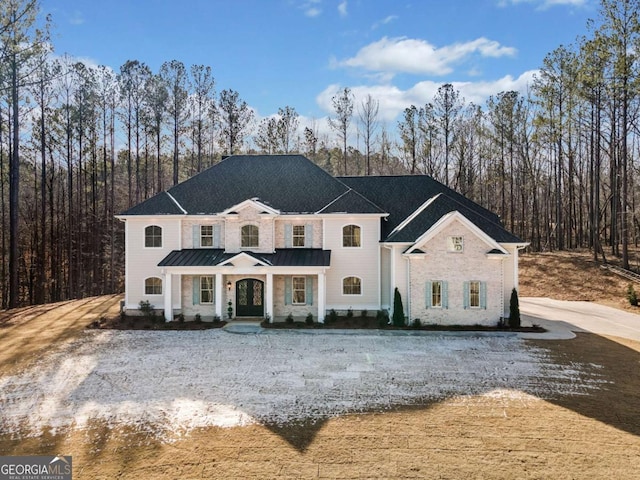 view of front of property with covered porch