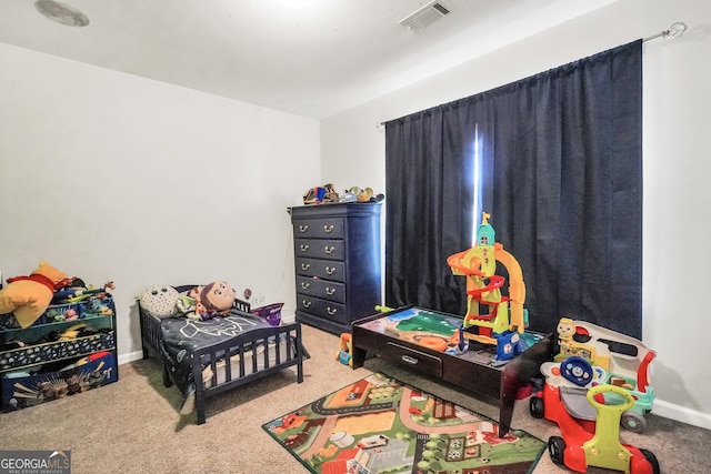 view of carpeted bedroom