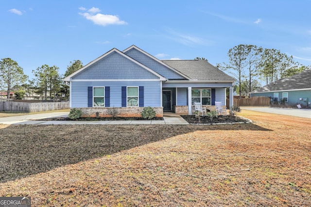 craftsman inspired home with a porch