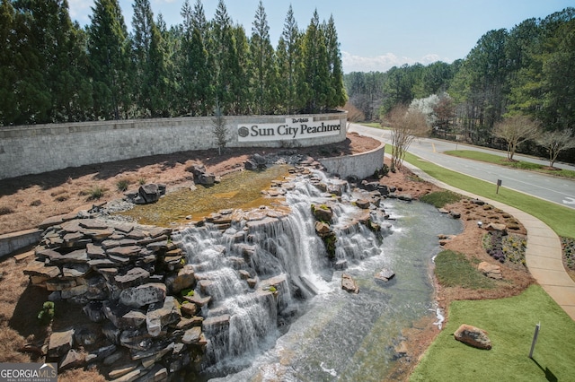 view of community sign