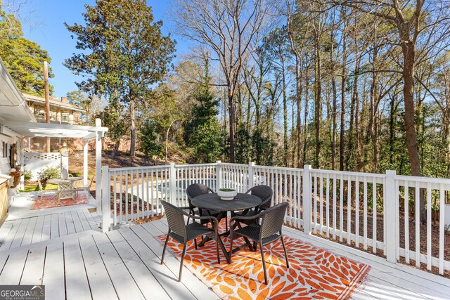 view of wooden deck