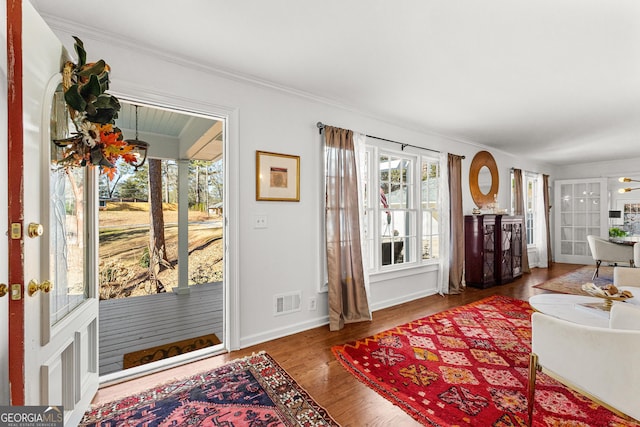 entryway featuring hardwood / wood-style floors