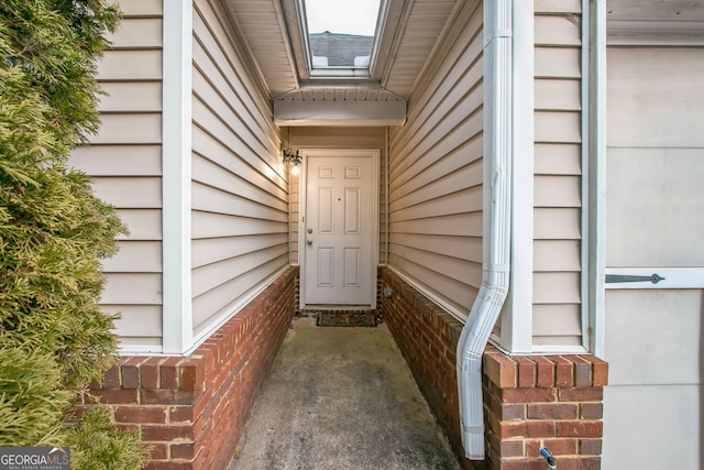 view of doorway to property