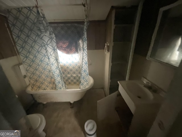 bathroom with toilet and sink