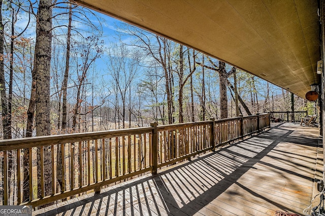 view of wooden deck