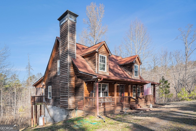 view of front of home featuring a porch