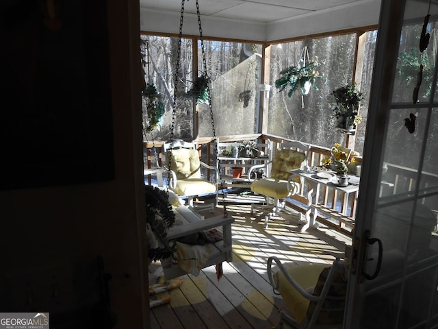 view of sunroom