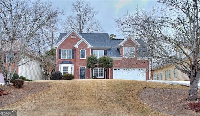 view of front facade with a garage