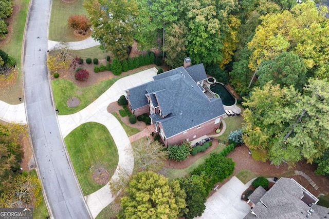 birds eye view of property