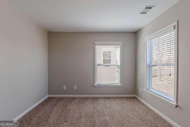 view of carpeted empty room