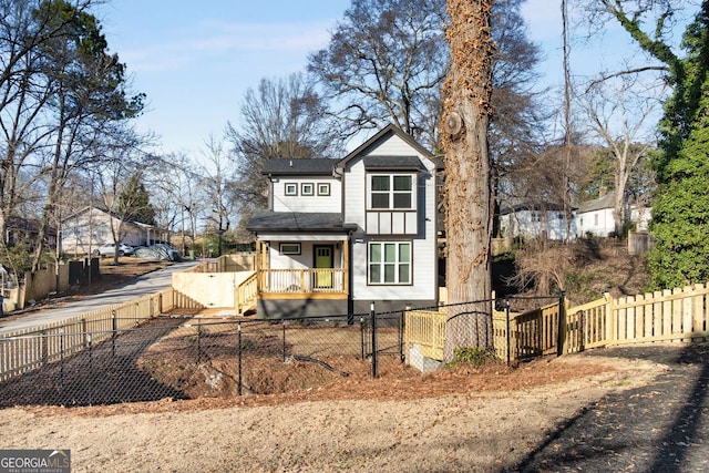 view of front of house with covered porch