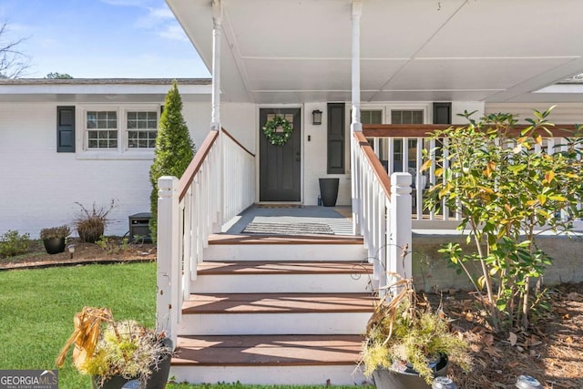 view of doorway to property