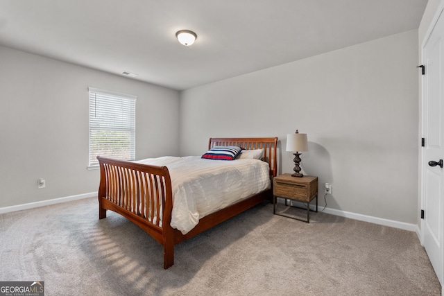 view of carpeted bedroom