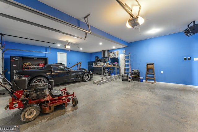 garage featuring a garage door opener