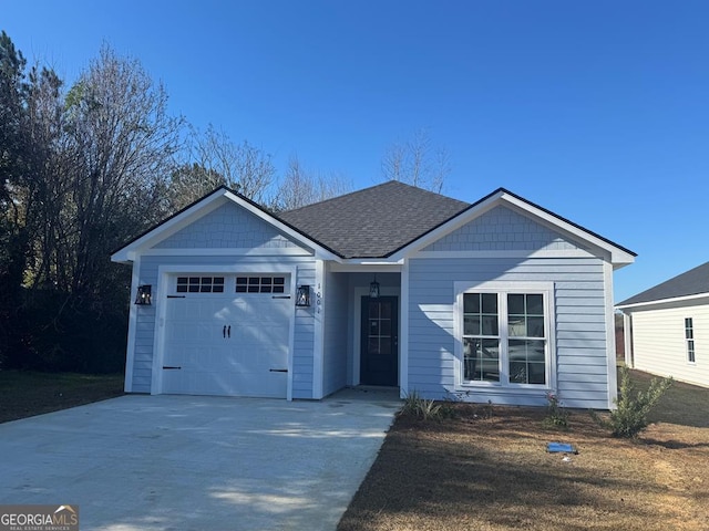 view of front facade with a garage