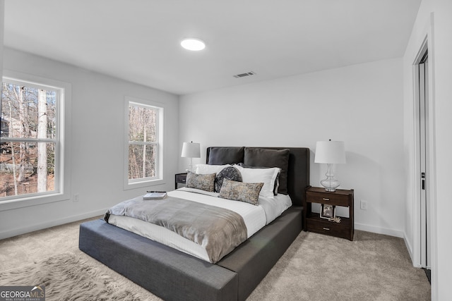 view of carpeted bedroom