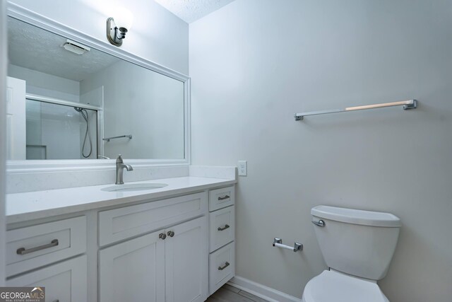 bathroom featuring a shower with door