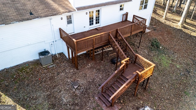 49 Post Oak Dr, Lagrange, GA 30240 - exterior view of stairs, roof with shingles, and central AC