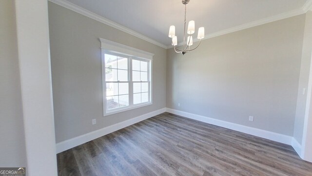 empty room featuring dark hardwood / wood-style floors