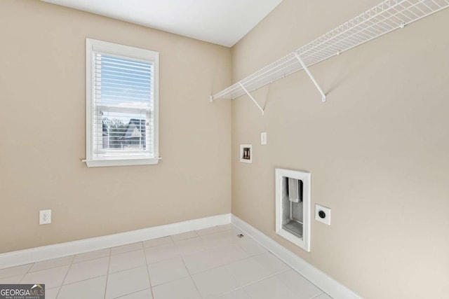 washroom featuring washer hookup and hookup for an electric dryer