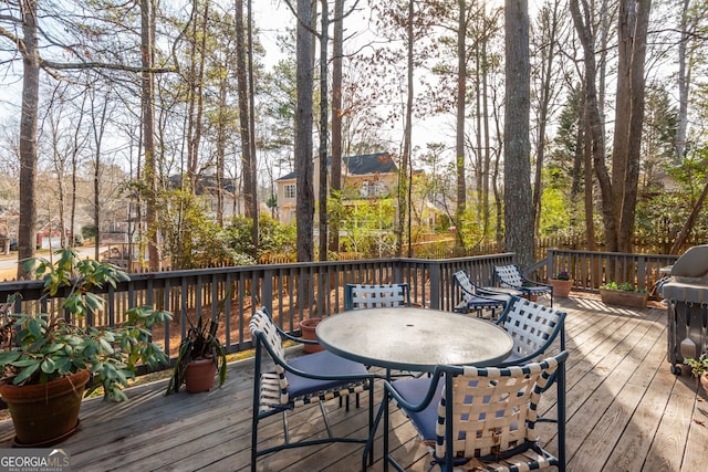 view of wooden deck