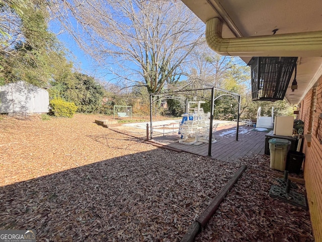 view of yard featuring a patio area and a gazebo