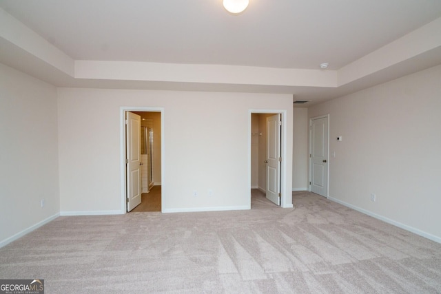 28 Russet Way Lot 60, Newnan, GA 30263 - unfurnished bedroom featuring light colored carpet, a raised ceiling, a spacious closet, and baseboards