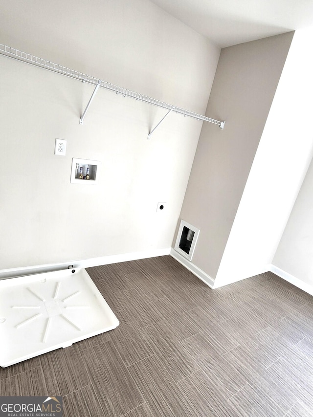 28 Russet Way Lot 60, Newnan, GA 30263 - laundry room featuring electric dryer hookup, hookup for a washing machine, carpet floors, and baseboards