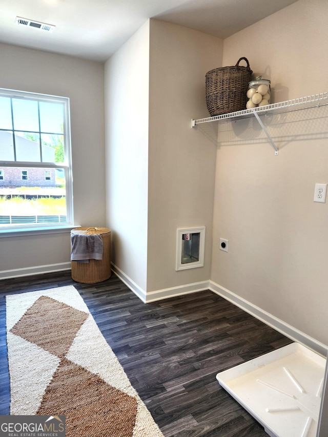 28 Russet Way Lot 60, Newnan, GA 30263 - laundry room featuring hookup for an electric dryer, wood finished floors, baseboards, and washer hookup